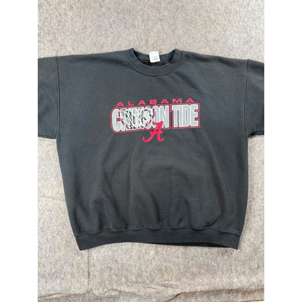 Gildan Alabama Crimson Tide Sweatshirt Mens XL Black Cotton Blend Graphic NCAA